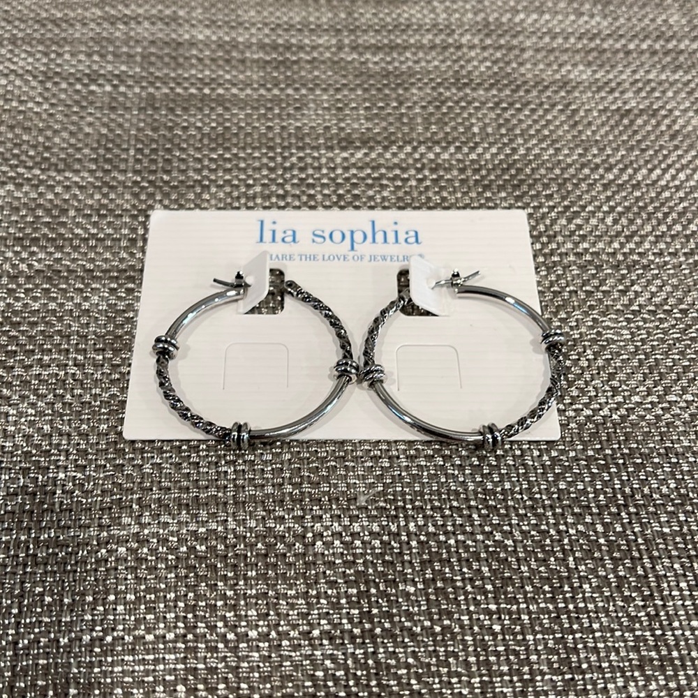 Lia Sophia Hoop Earrings